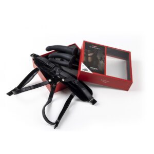 ARNÉS CON SET DILDOS NEGROS TALLAS S / M / L