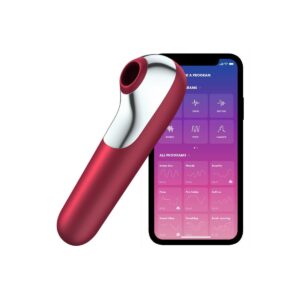SATISFYER DUAL LOVE SUCCIONADOR Y VIBRADOR APP ROJO