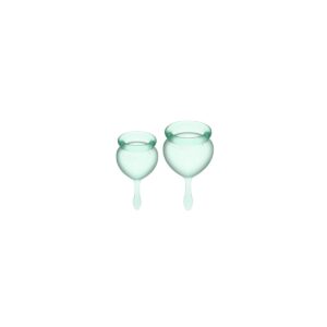 SATISFYER SET 2 COPAS MENSTRUALES FEEL GOOD VERDE