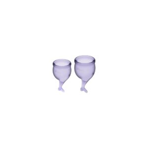 SATISFYER SET 2 COPAS MENSTRUALES FEEL SECURE LILA